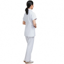 Short-Length Short Sleeve Nurse Uniform - Women (White) 2002